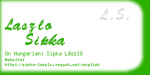 laszlo sipka business card