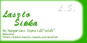 laszlo sipka business card